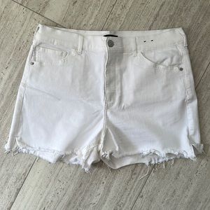 Worn ONCE! Women’s Express High Rise Shorties. Size 14.